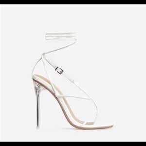 White Sandel heels